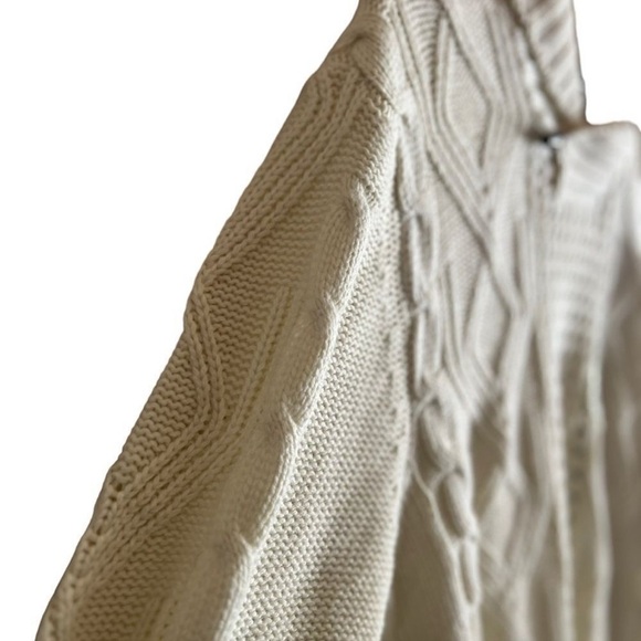Weatherproof Vintage Cream Cable Knit Sweater Men's XL NWT - Picture 3 of 12